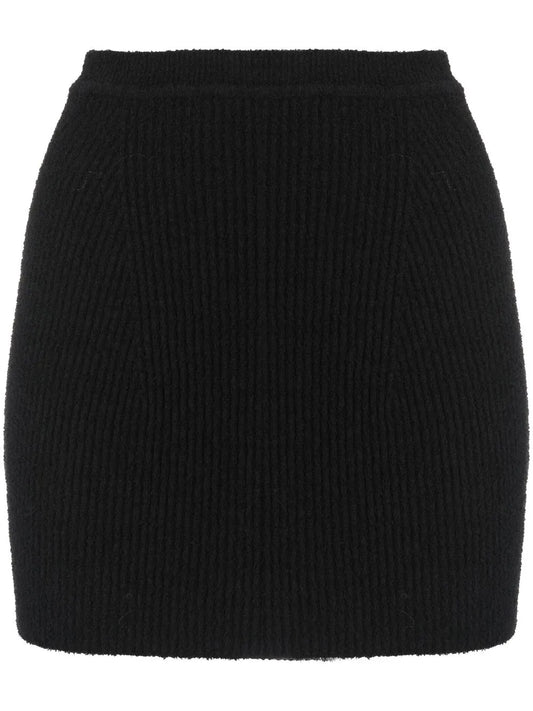 Ribbed-Knit Mini Skirt