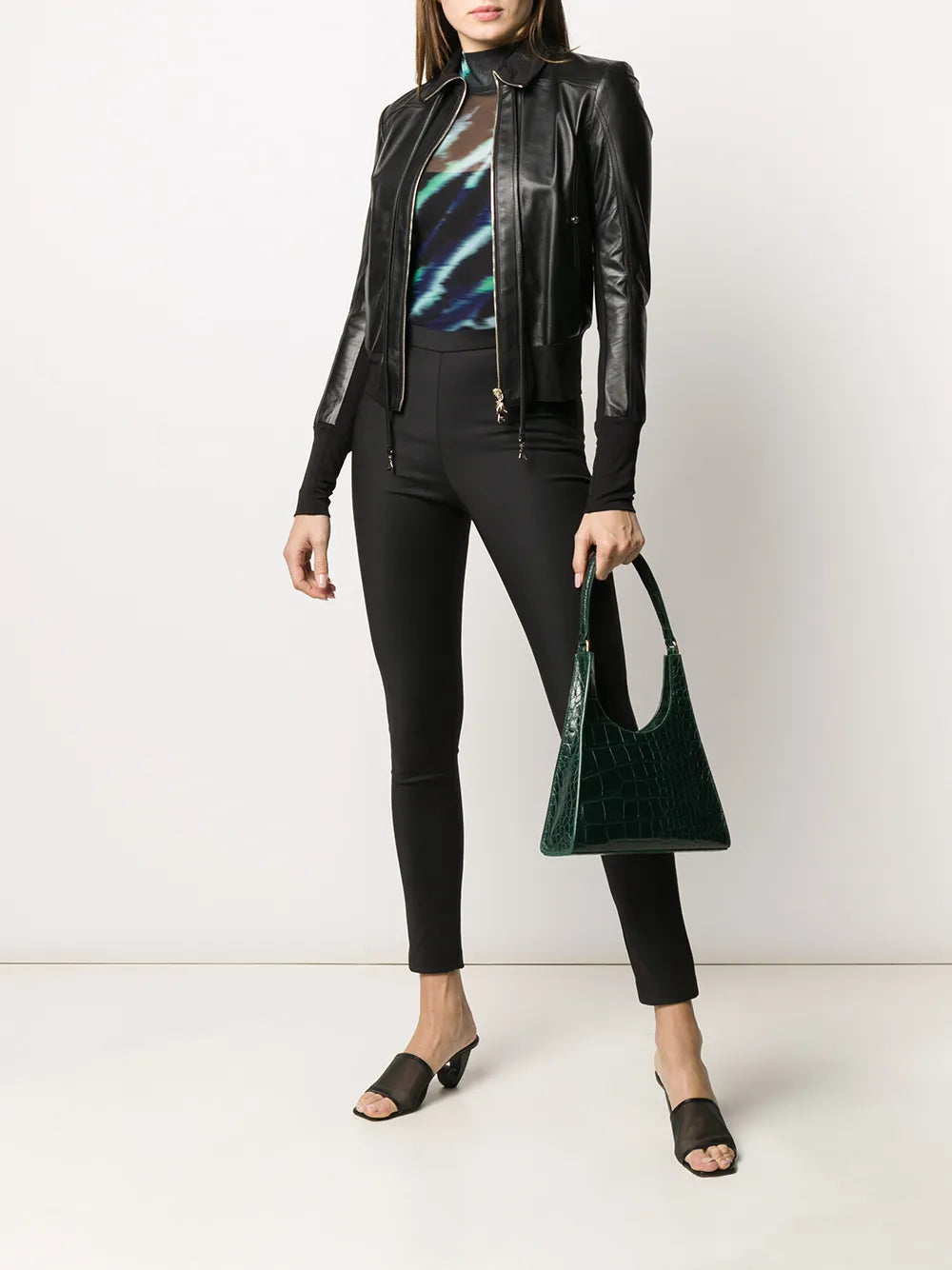 Long Sleeve Leather Jacket