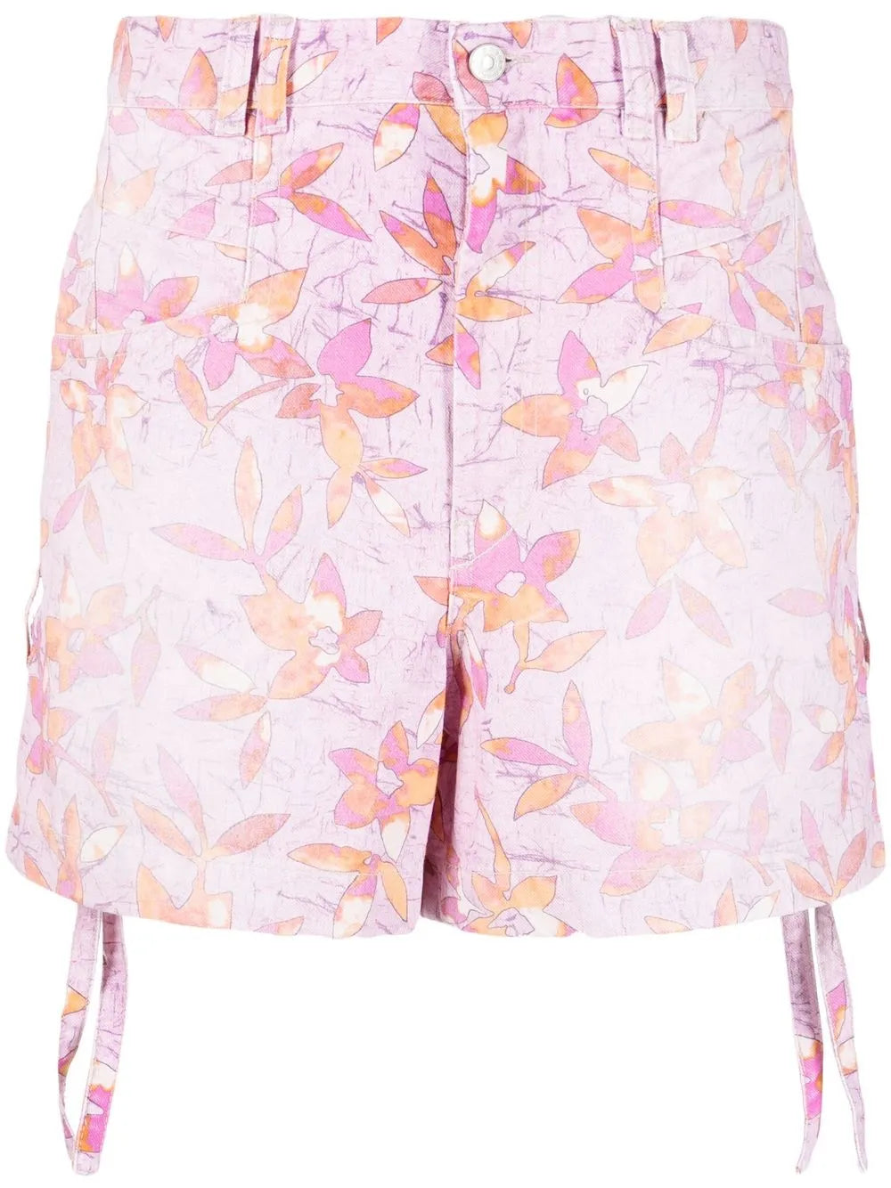Naesqui Floral Print Denim Shorts