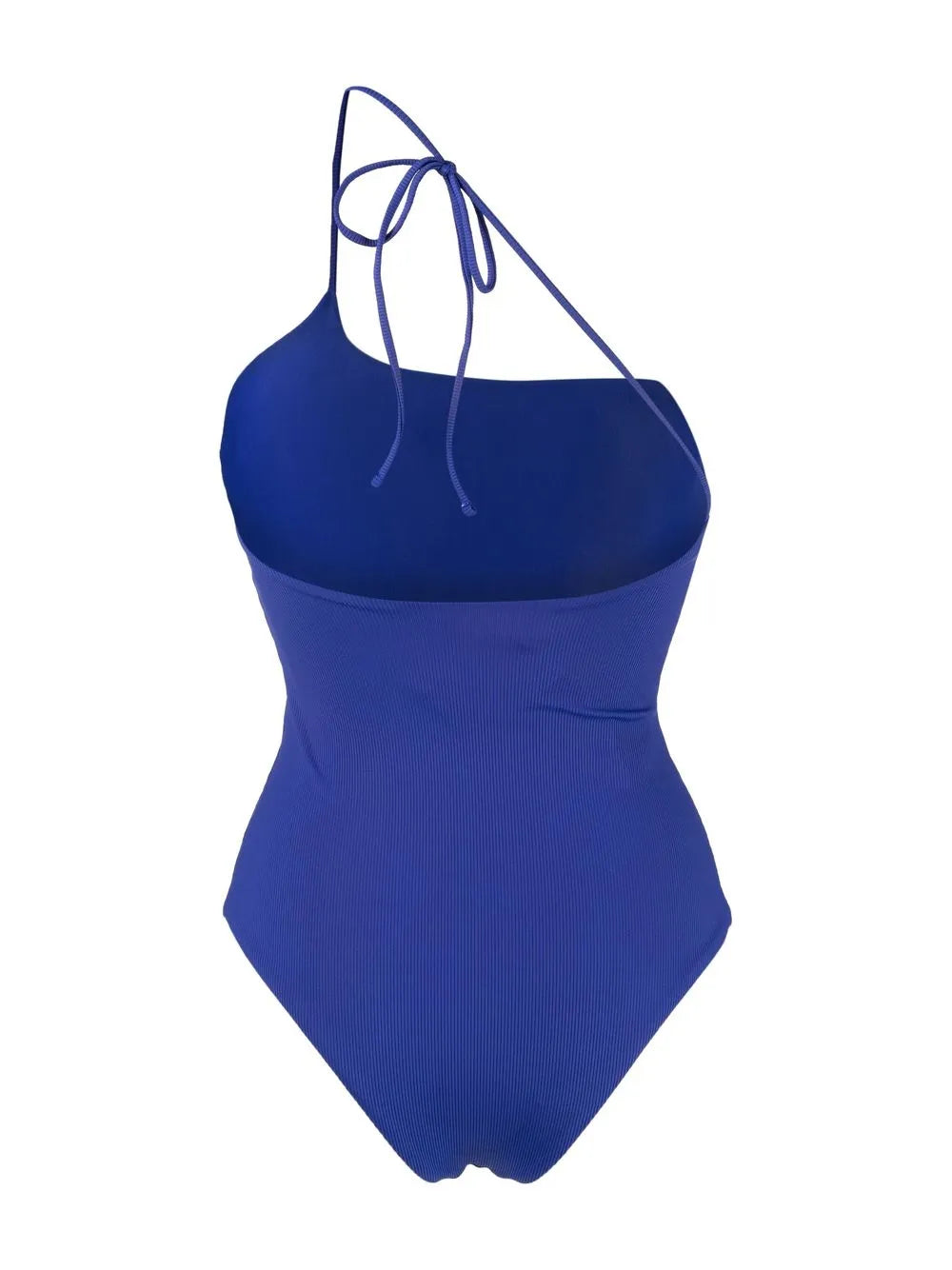 Ribbed-Knit One-Shoulder Swimsuit