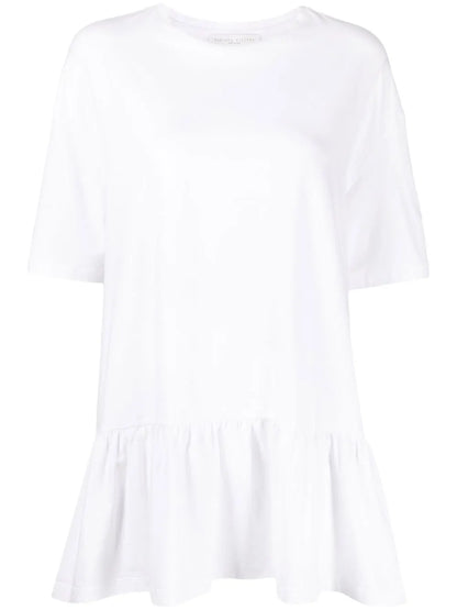 Cotton-Linen Peplum T-Shirt