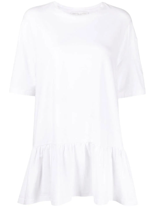 Cotton-Linen Peplum T-Shirt