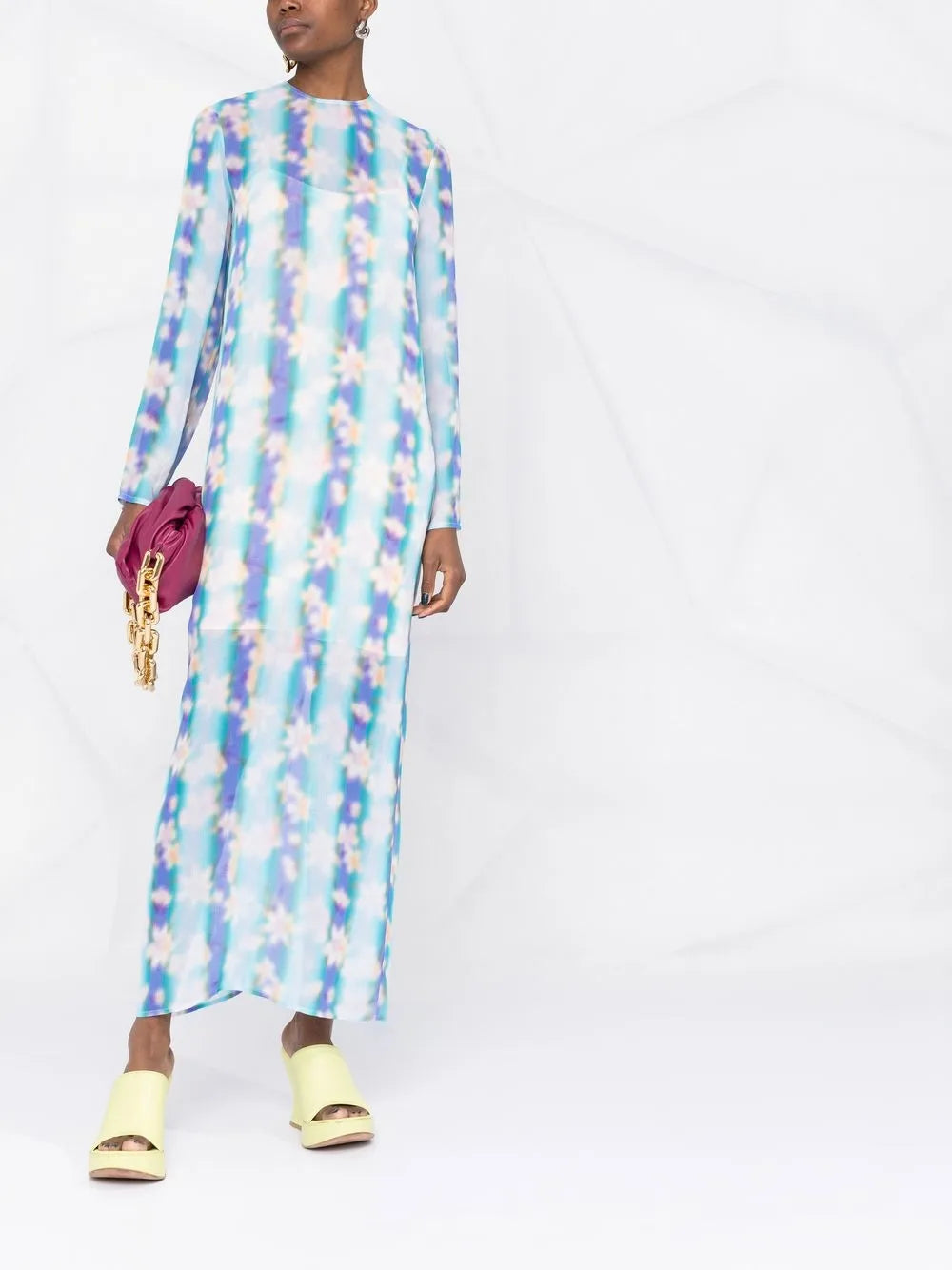 Floral Long-Sleeve Maxi Dress