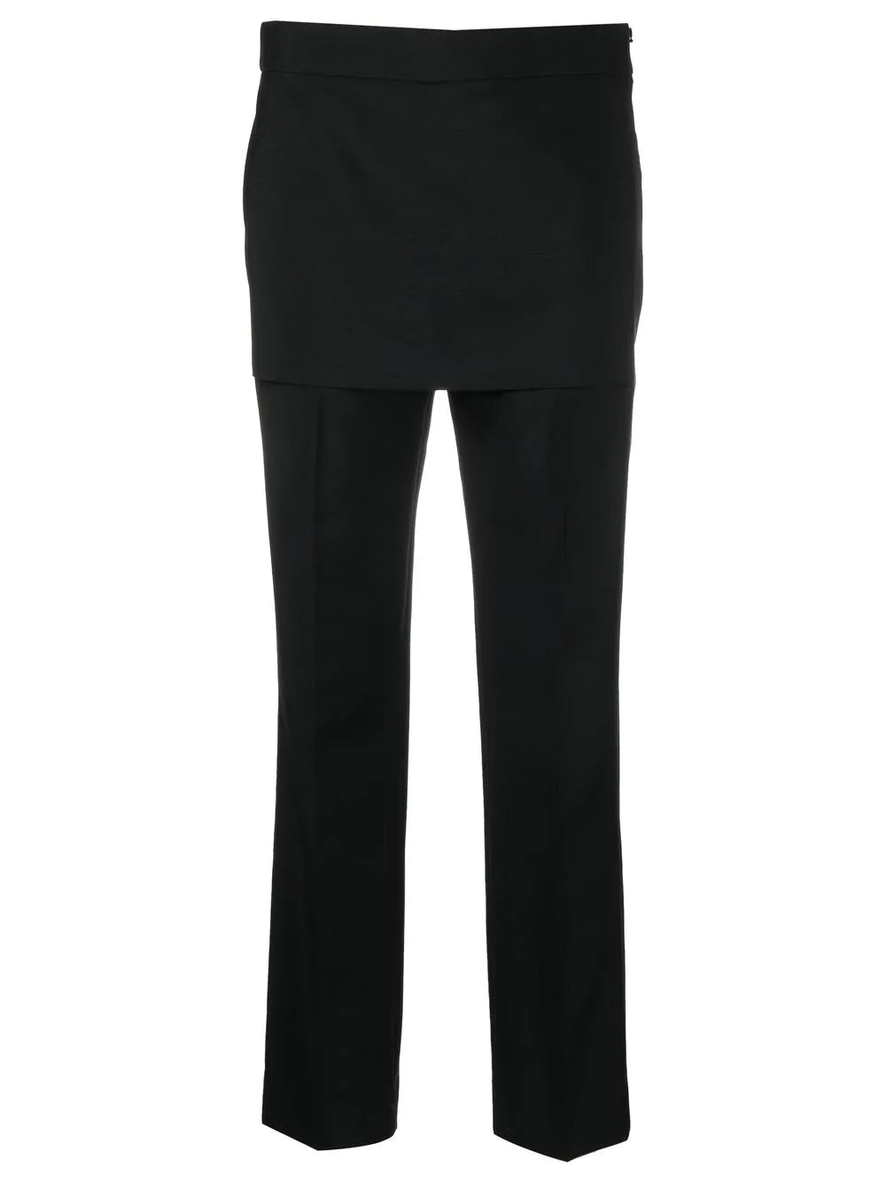 Skirt-Detail Slit Trousers
