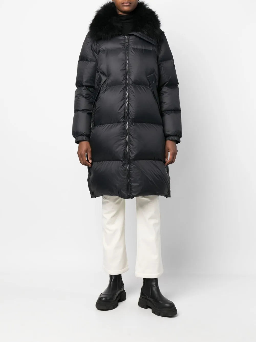 Lambswool Collar Down Coat