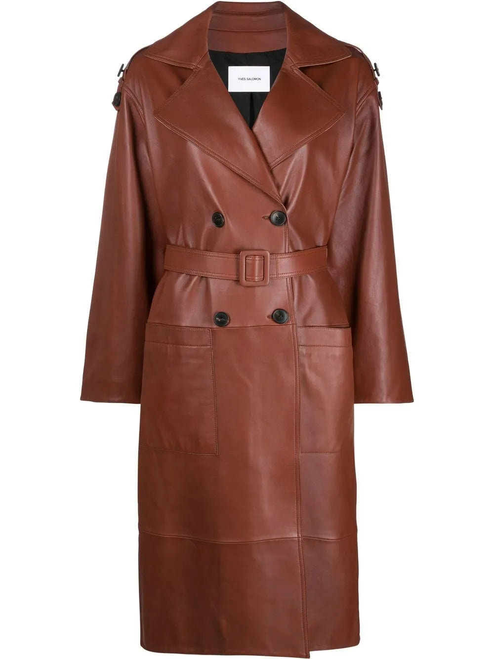 Oversized Lambskin Trench Coat