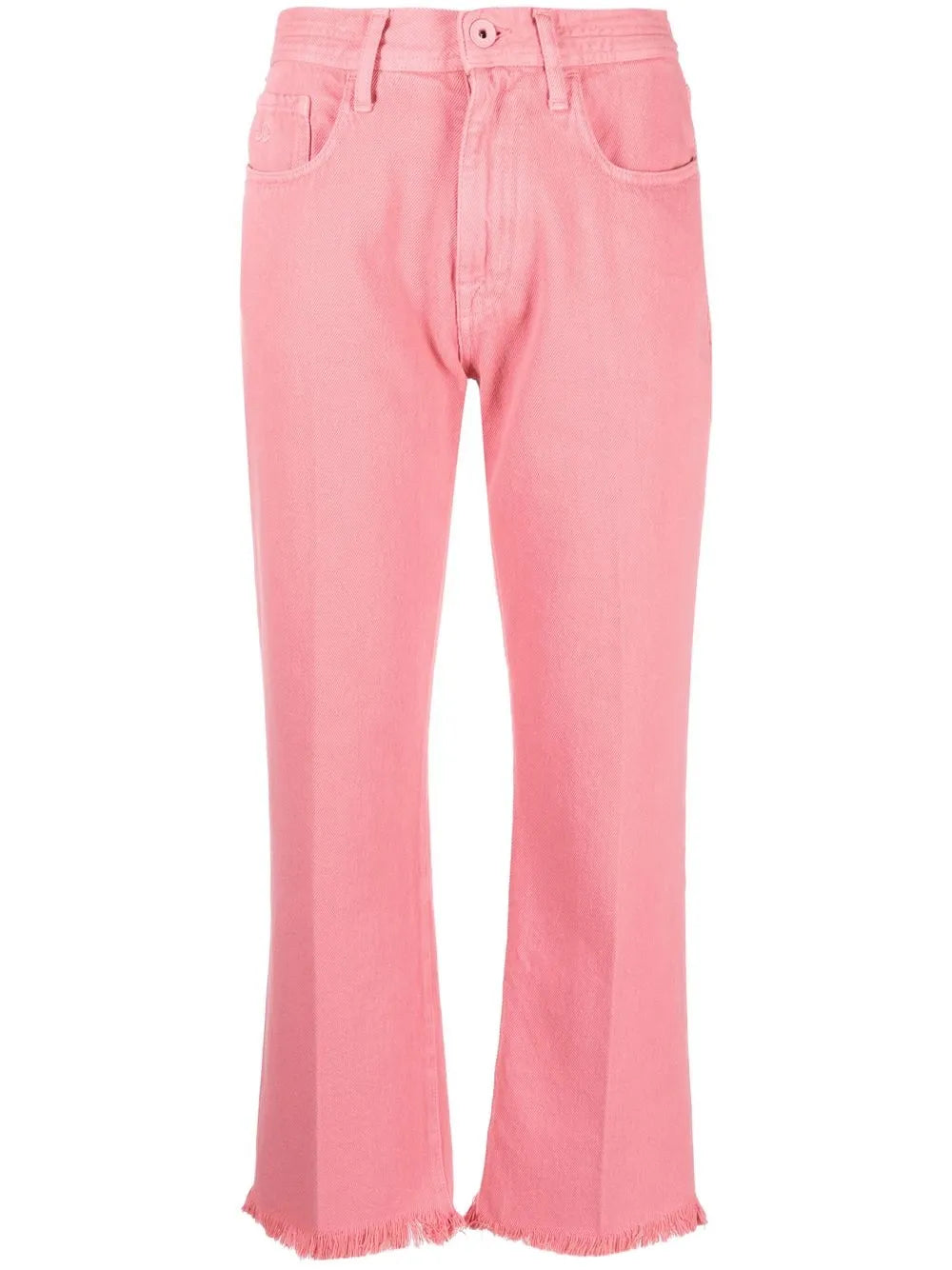 Kate Crop Frayed-Hem Jeans