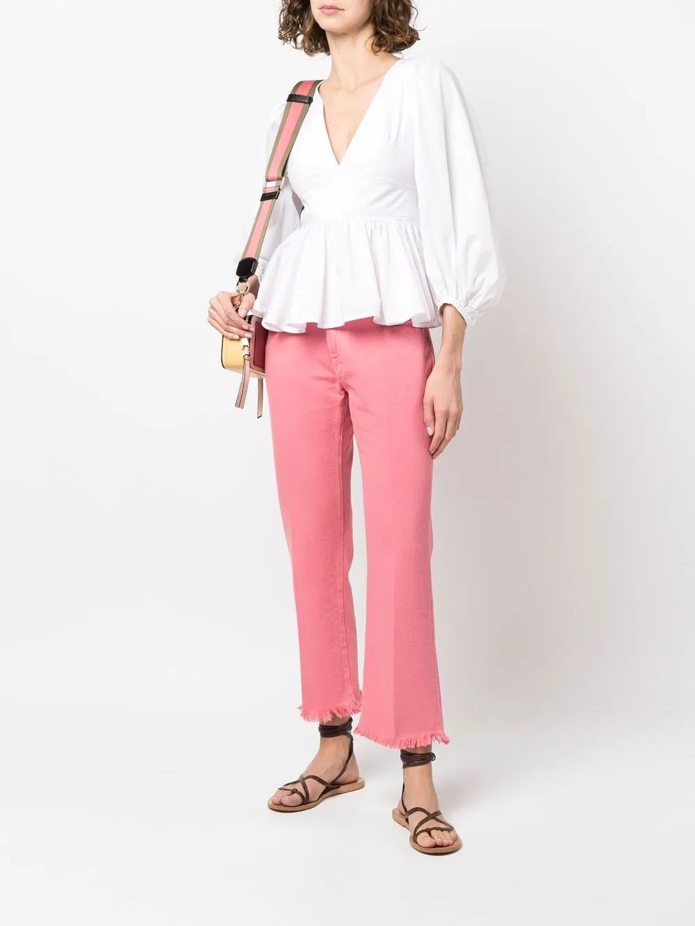 Kate Crop Frayed-Hem Jeans