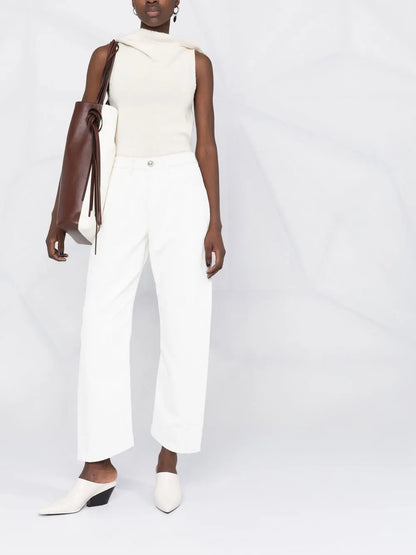 High-Waisted Tapered Jeans