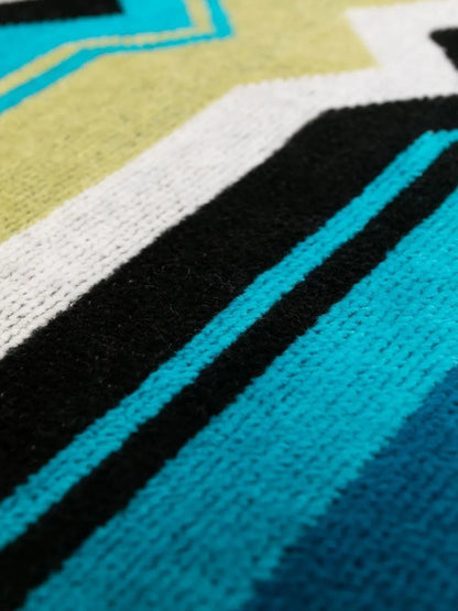 Zigzag-Pattern Cotton Towel
