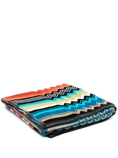 Zigzag-Pattern Cotton Towel