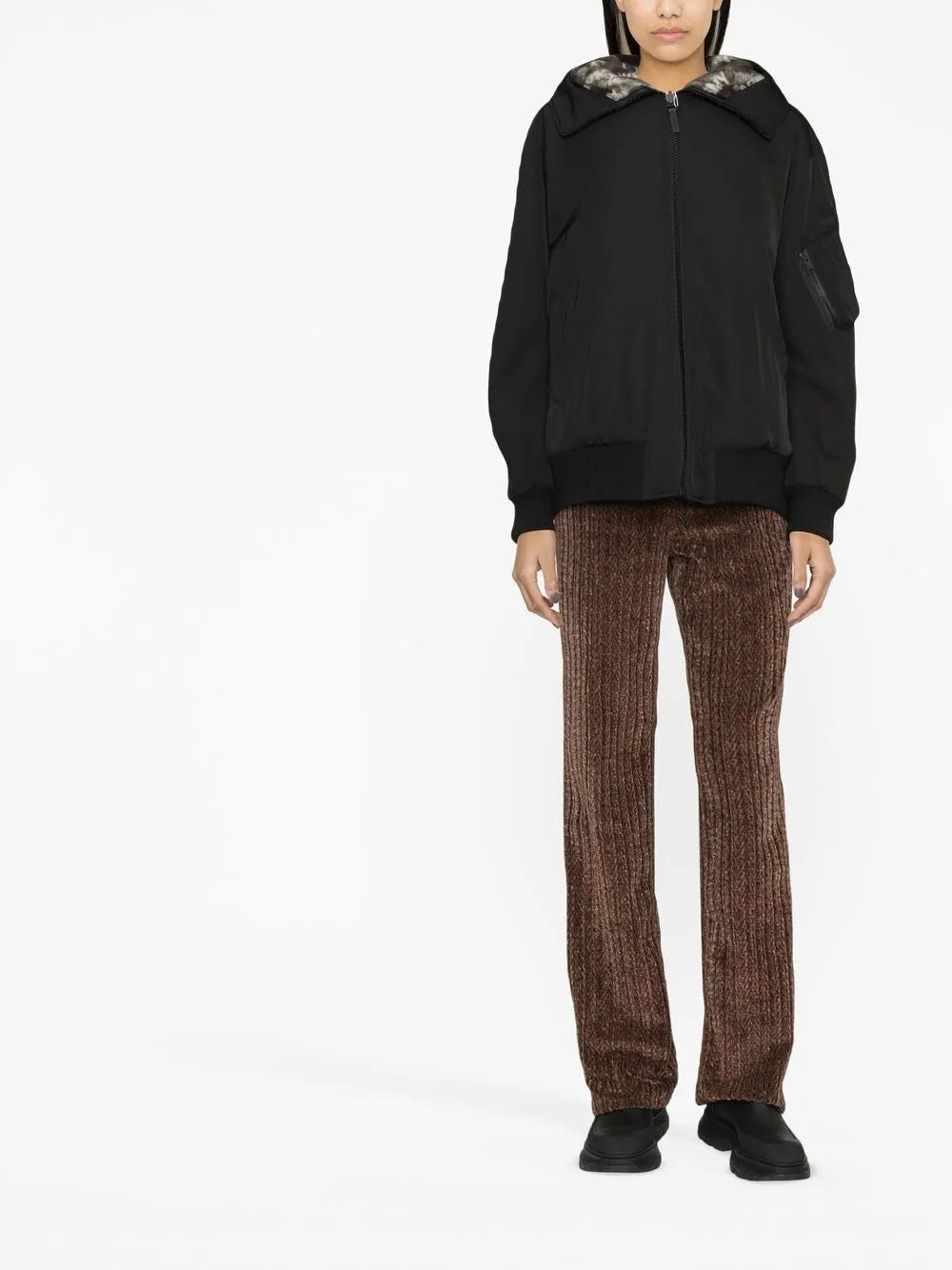 Reversible Hooded Bomber Jacket