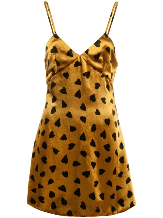 All-Over Heart-Print Dress