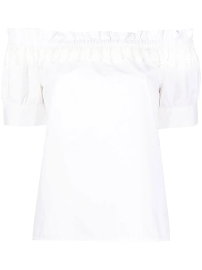 Off-Shoulder Embroidered Blouse