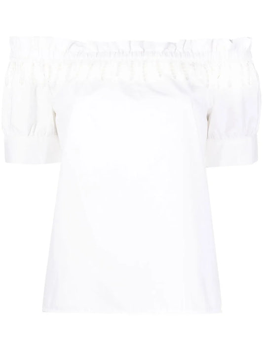 Off-Shoulder Embroidered Blouse
