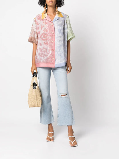 Maya High-Rise Cropped Flared Jeans