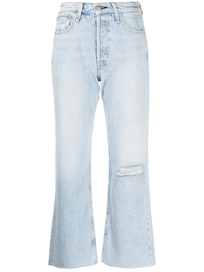Maya High-Rise Cropped Flared Jeans