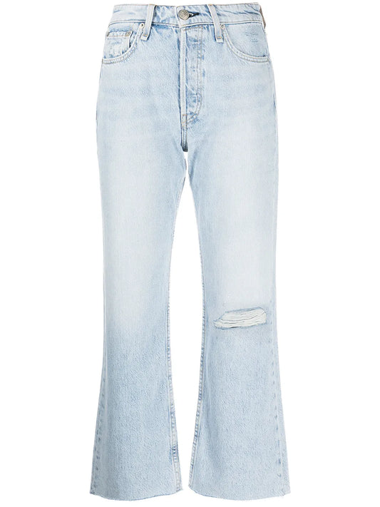 Maya High-Rise Cropped Flared Jeans