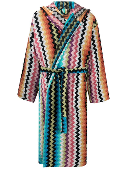 Zig-Zag Print Pattern Robe