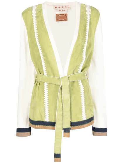 Two-Tone Belted Jacket