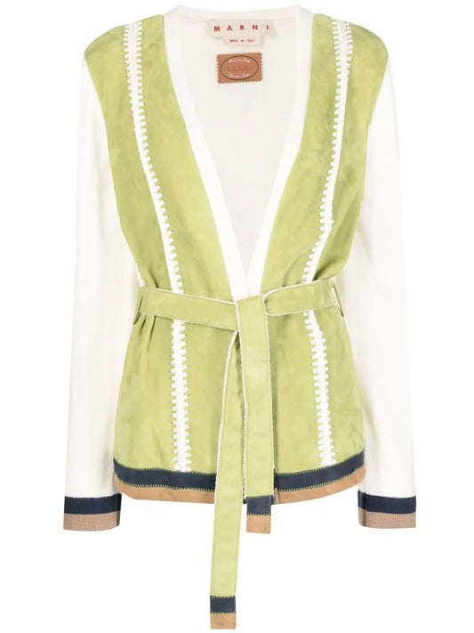 Two-Tone Belted Jacket