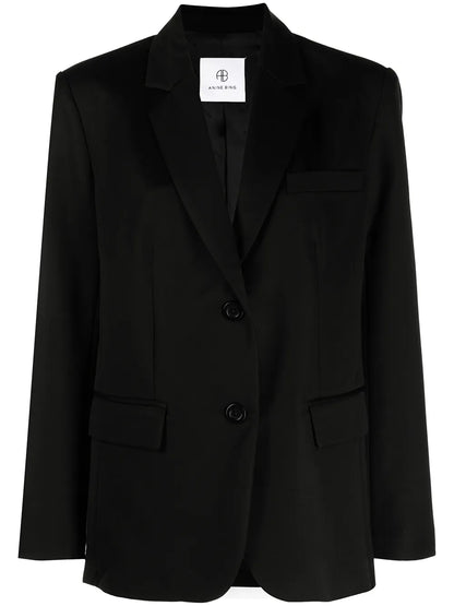Classic Single-Breasted Wool Blazer