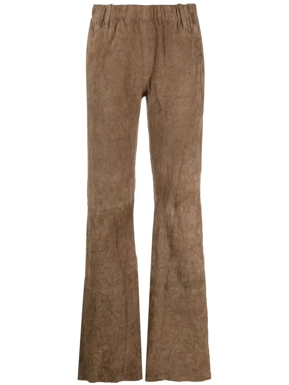 Flared Suede Trousers
