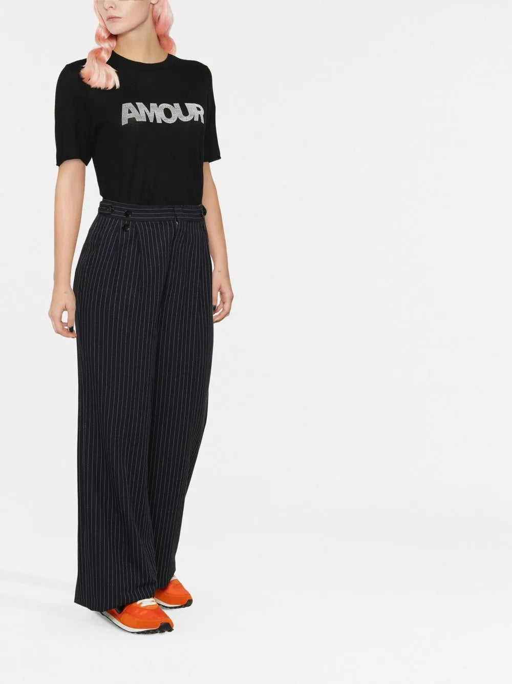 Logo-Print Cashmere Top