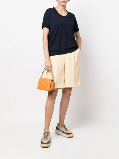 Short-Sleeve Cashmere Top