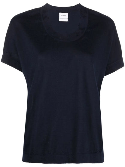 Short-Sleeve Cashmere Top
