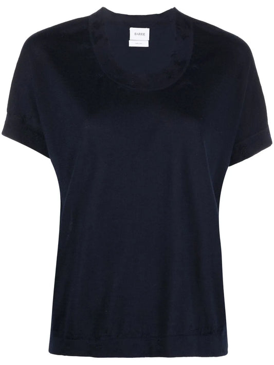 Short-Sleeve Cashmere Top