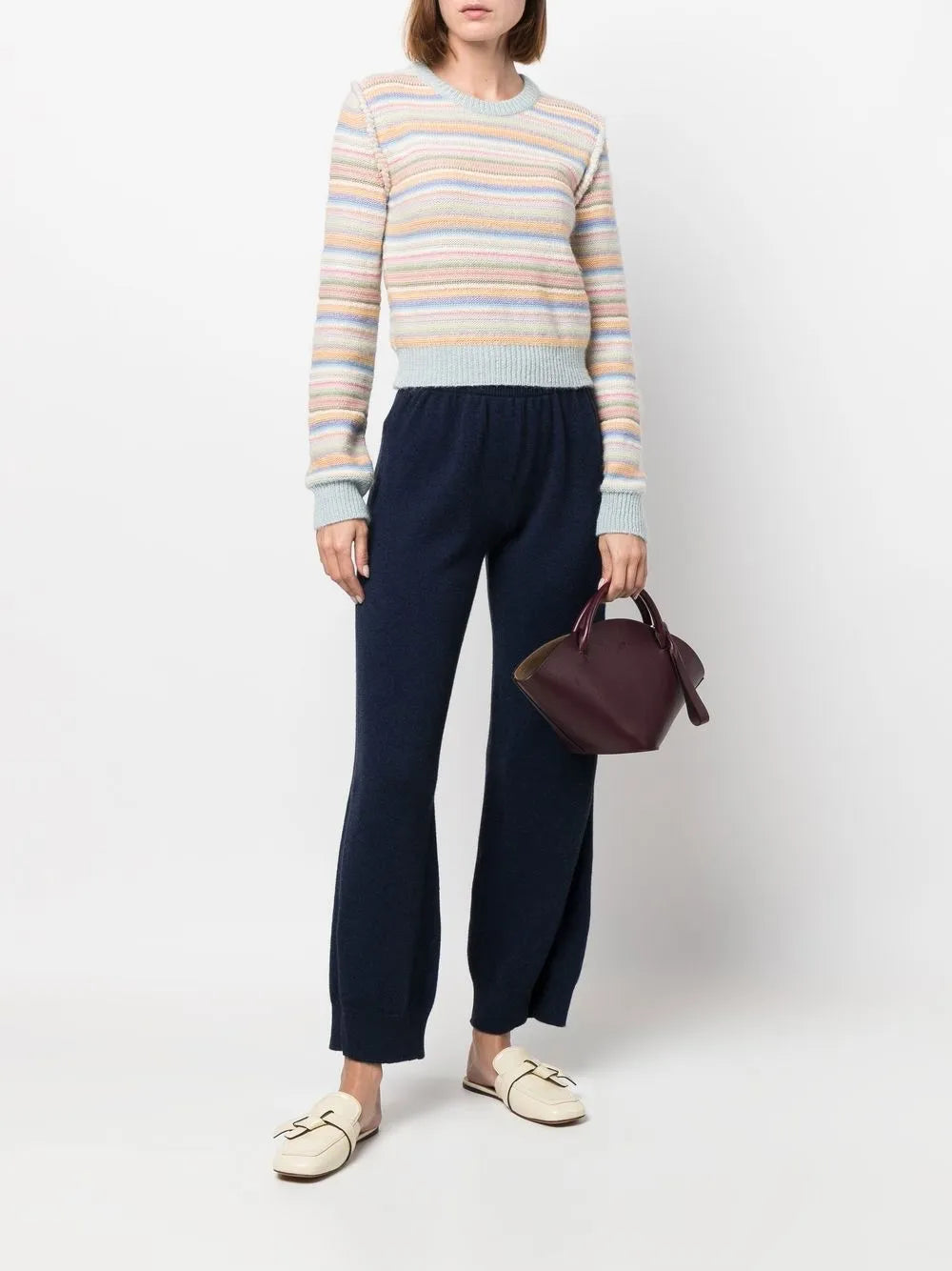 Tapered-Leg Cashmere Trousers