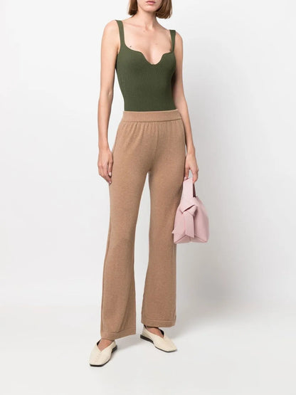 Straight-Leg Cashmere Trousers