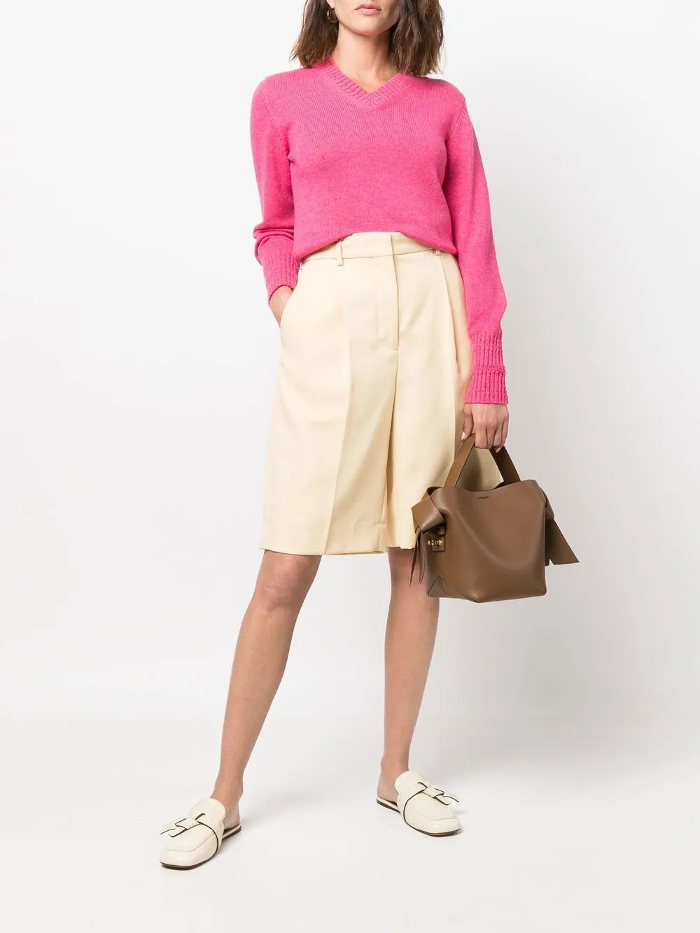 V-Neck Cashmere-Knit Top