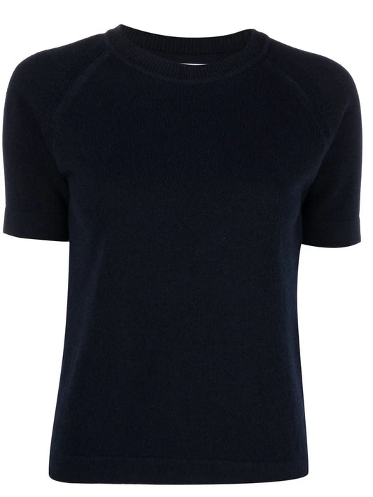 Short-Sleeve Cashmere Knit Top