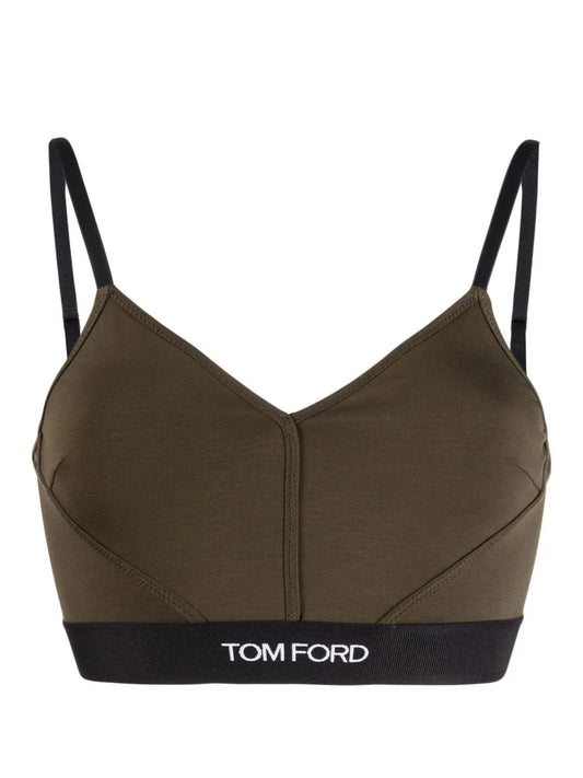 Logo-Trim Stretch Bralette