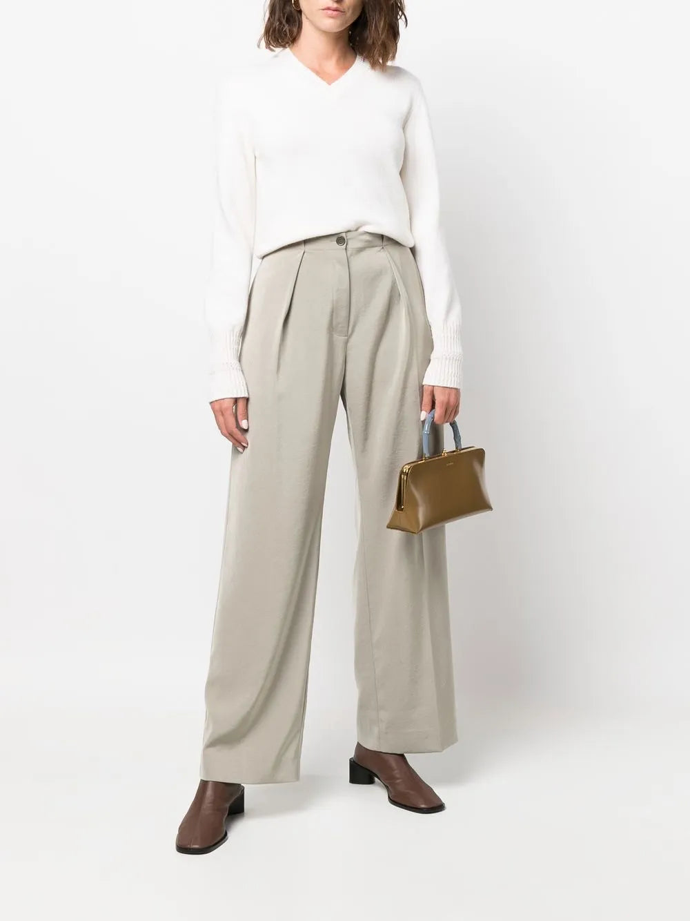 V-Neck Cashmere-Knit Top
