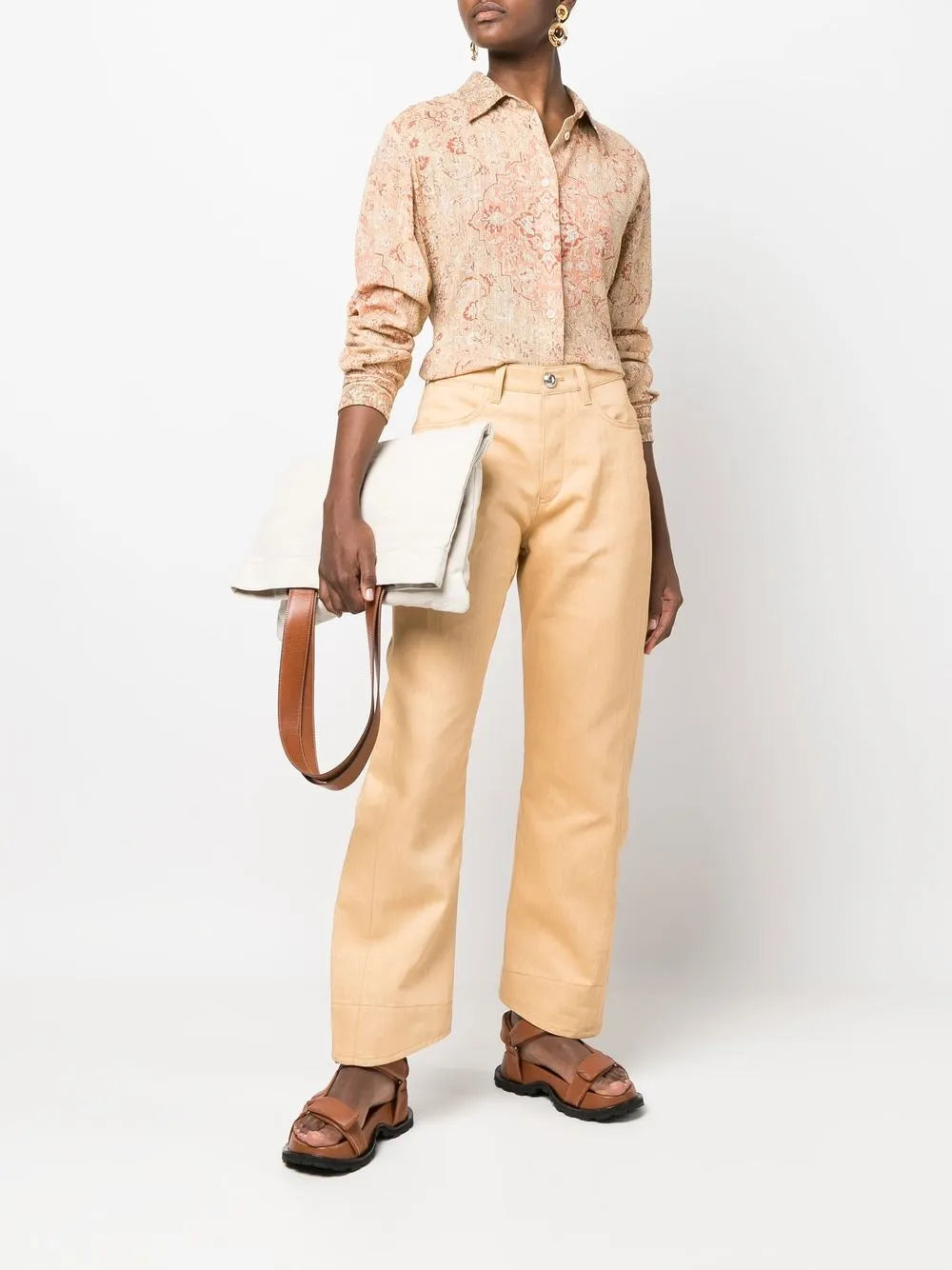 High-Waisted Tapered Jeans