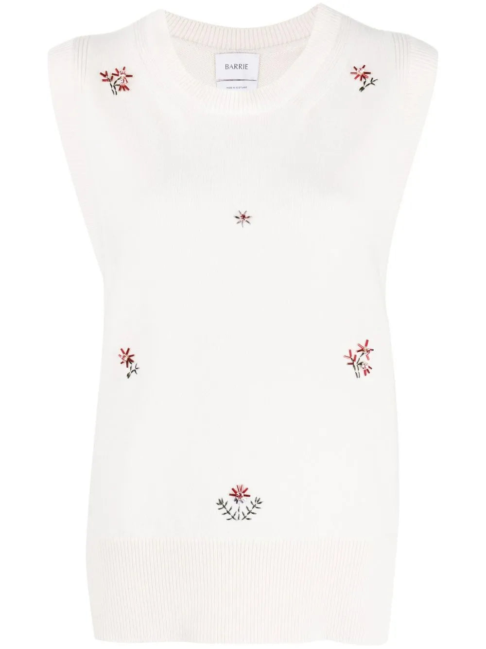 Floral Embroidered Cashmere Top