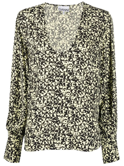Abstract-Print Blouse