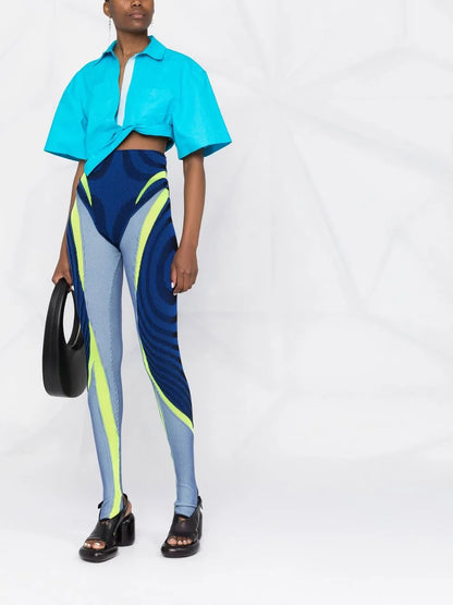 Panelled Ribbed Leggings
