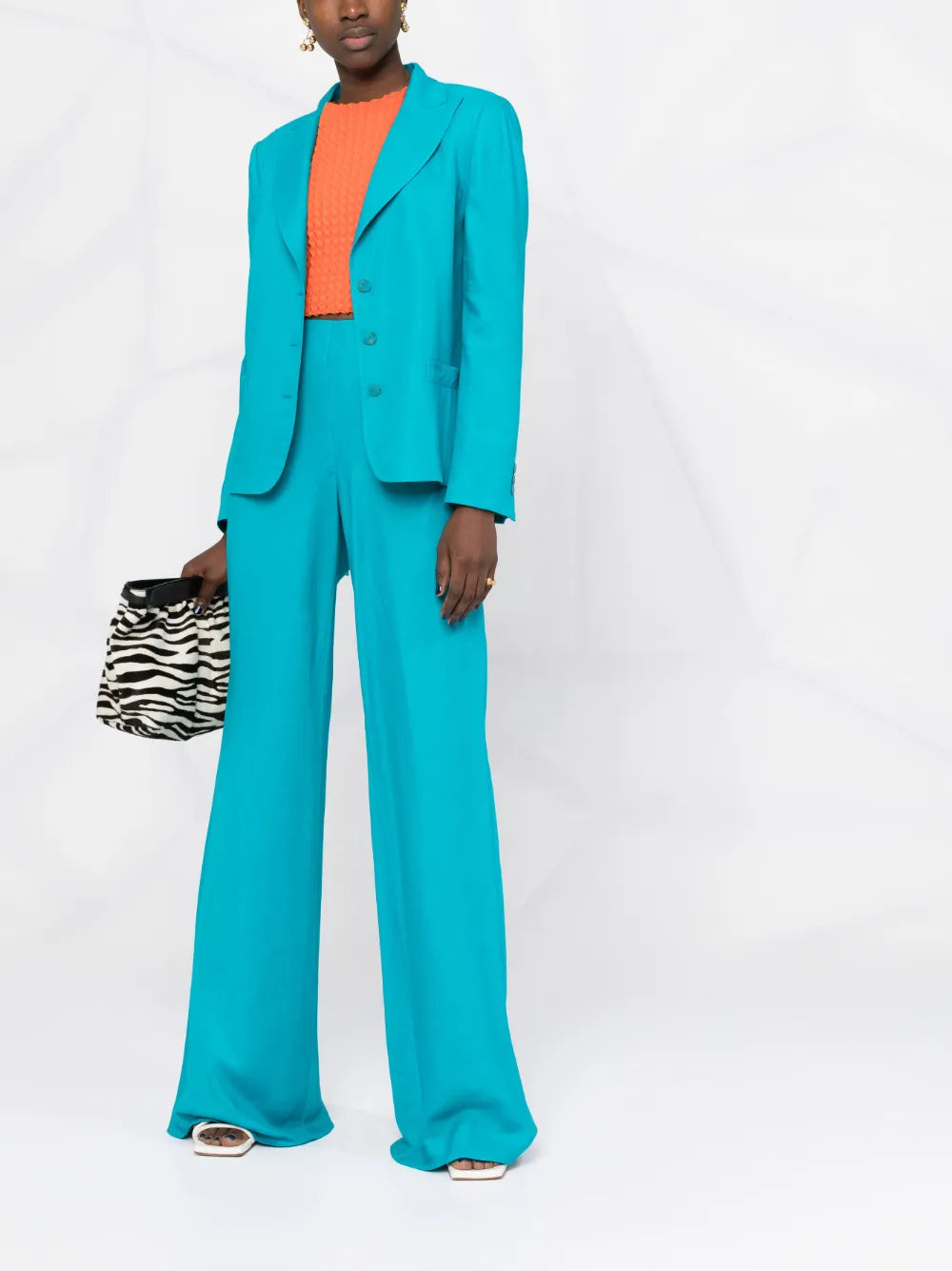 High-Rise Flared Trousers