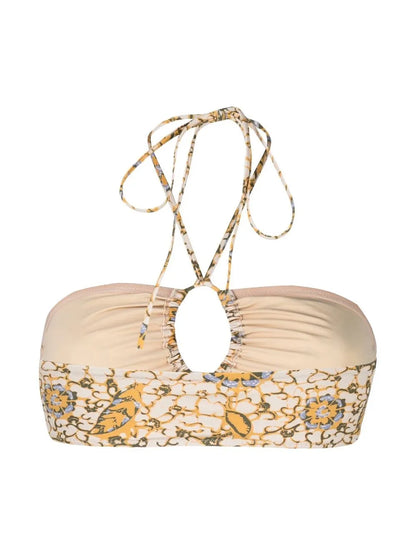 Formentara Citrus-Print Bikini Top