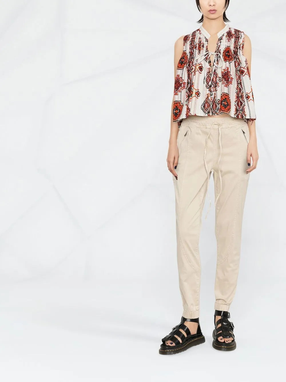 All-Over Graphic-Print Blouse