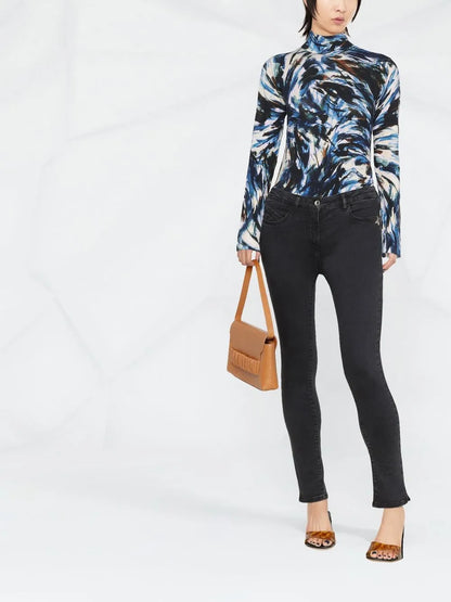 Washed Low-Rise Jeggins