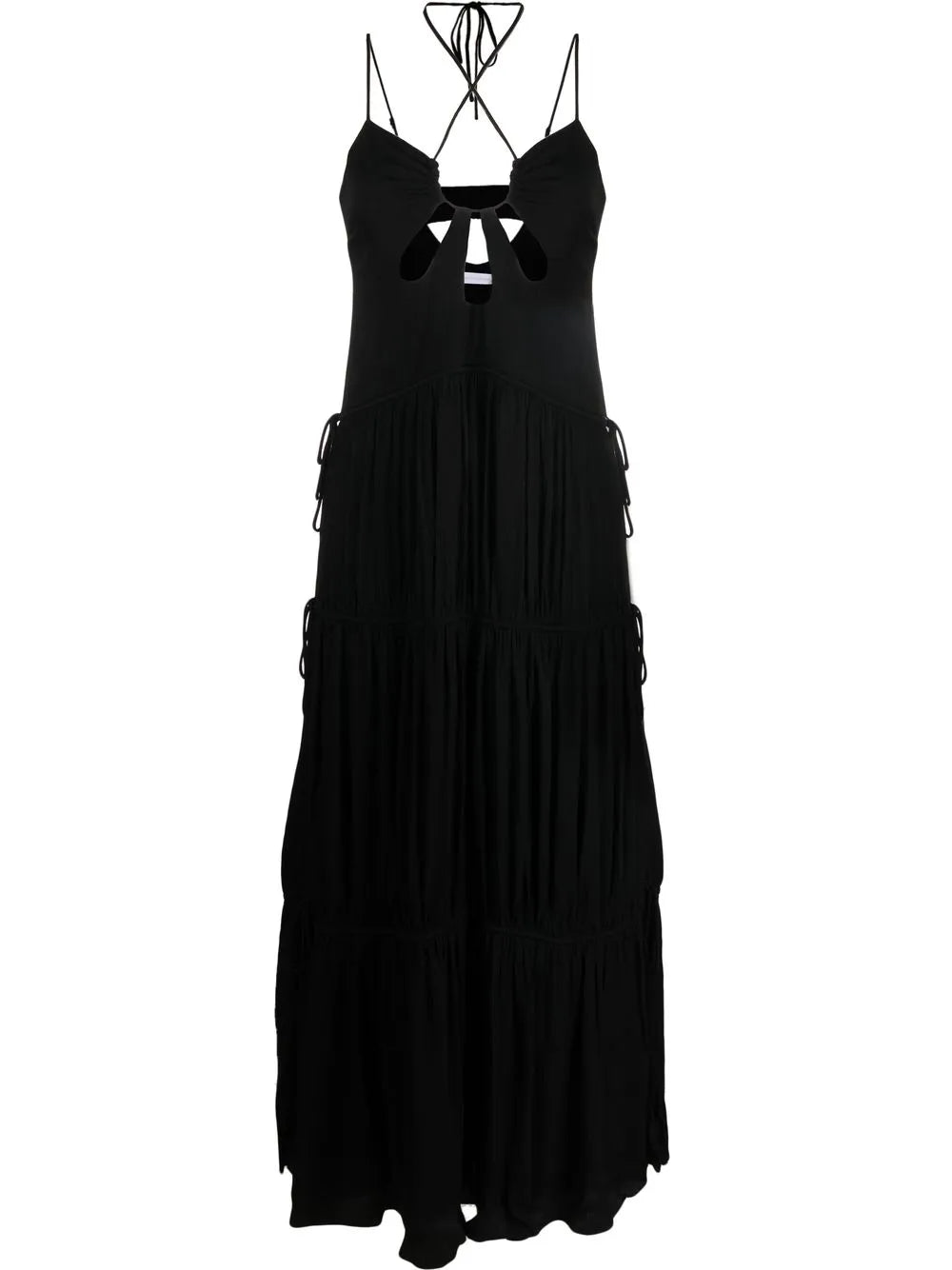 Lina Tiered Pleated Maxi Dress