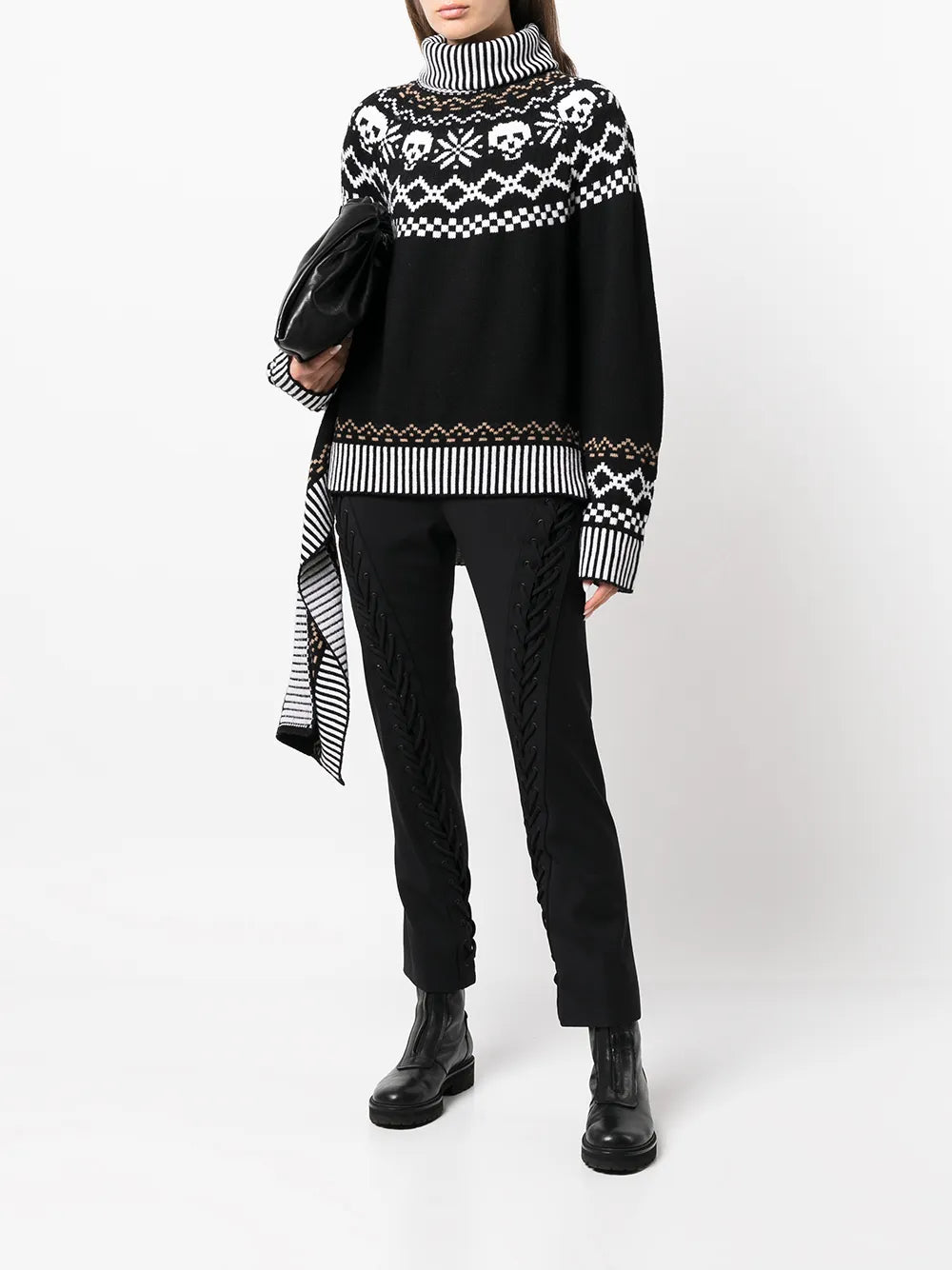 Wool Intarsia-Knit Roll-Neck Jumper