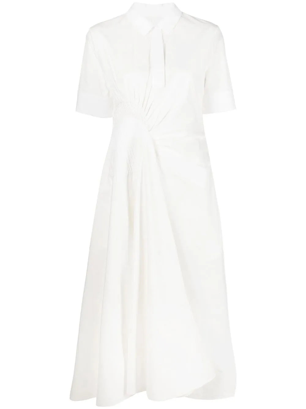 Ruched Shirt Midi Dress