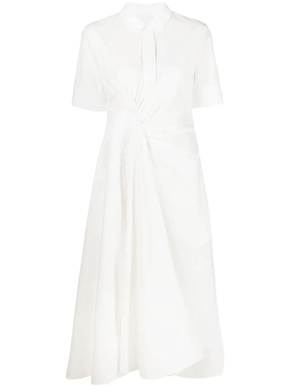 Ruched Shirt Midi Dress