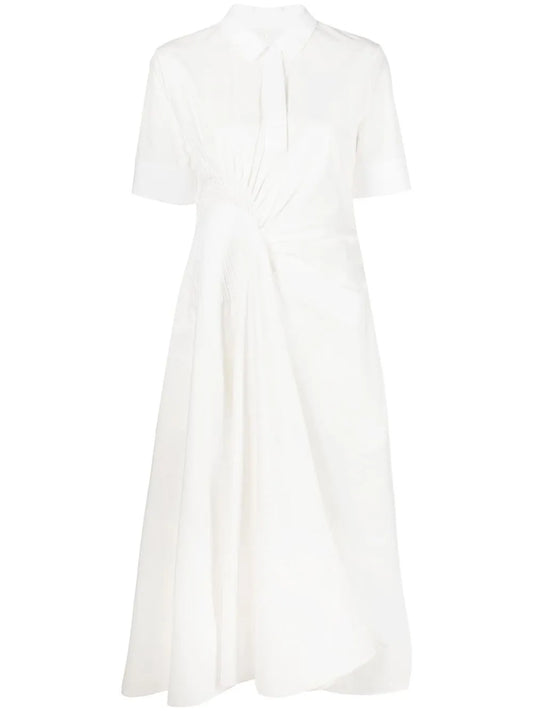 Ruched Shirt Midi Dress